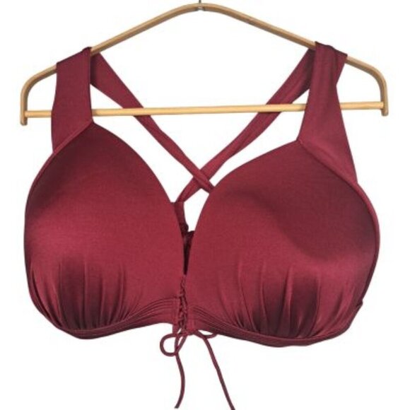 VENUS Other - Venus Maroon Strappy Push Up Bikini Swim Top